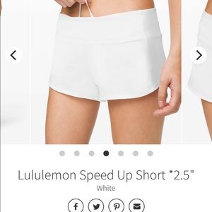Lululemon Speed Up Shorts High Rise 2.5"